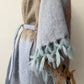1970s - 80s Vintage Robins Egg Blue and Brown Mohair Blanket Coat
