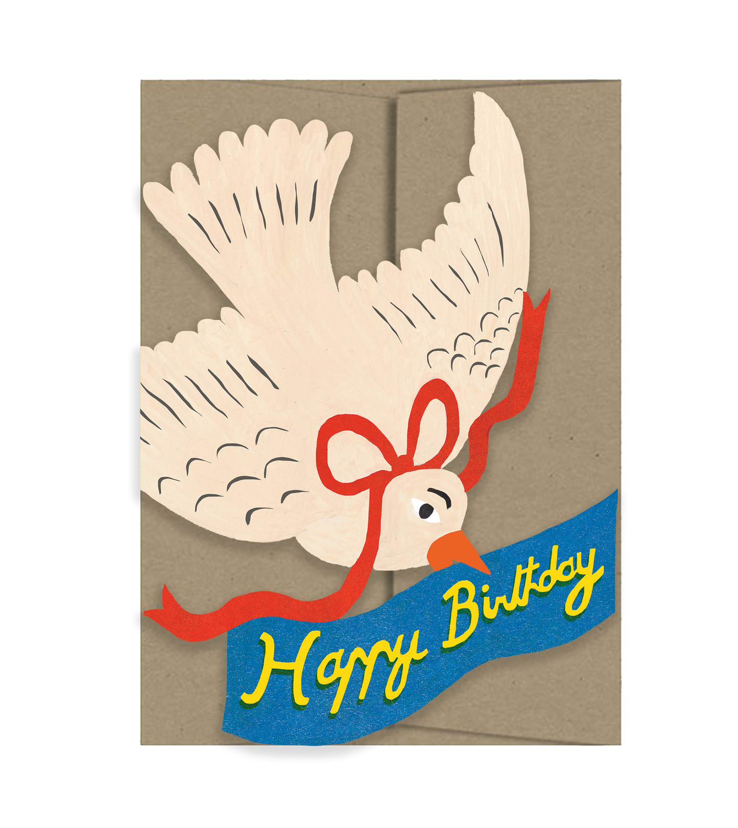 Happy Birthday Bird Die Cut Card | Isatopia