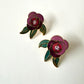 1990s Vintage Laurel Birch "Deco Rose" Clip On earrings