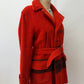 1950s Vintage Hudson Bay Red and Back Point Stripe Blanket Jacket Coat