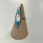 1970s Vintage Turquoise  and Mother of Pearl Inlay Ring - Size 5.5
