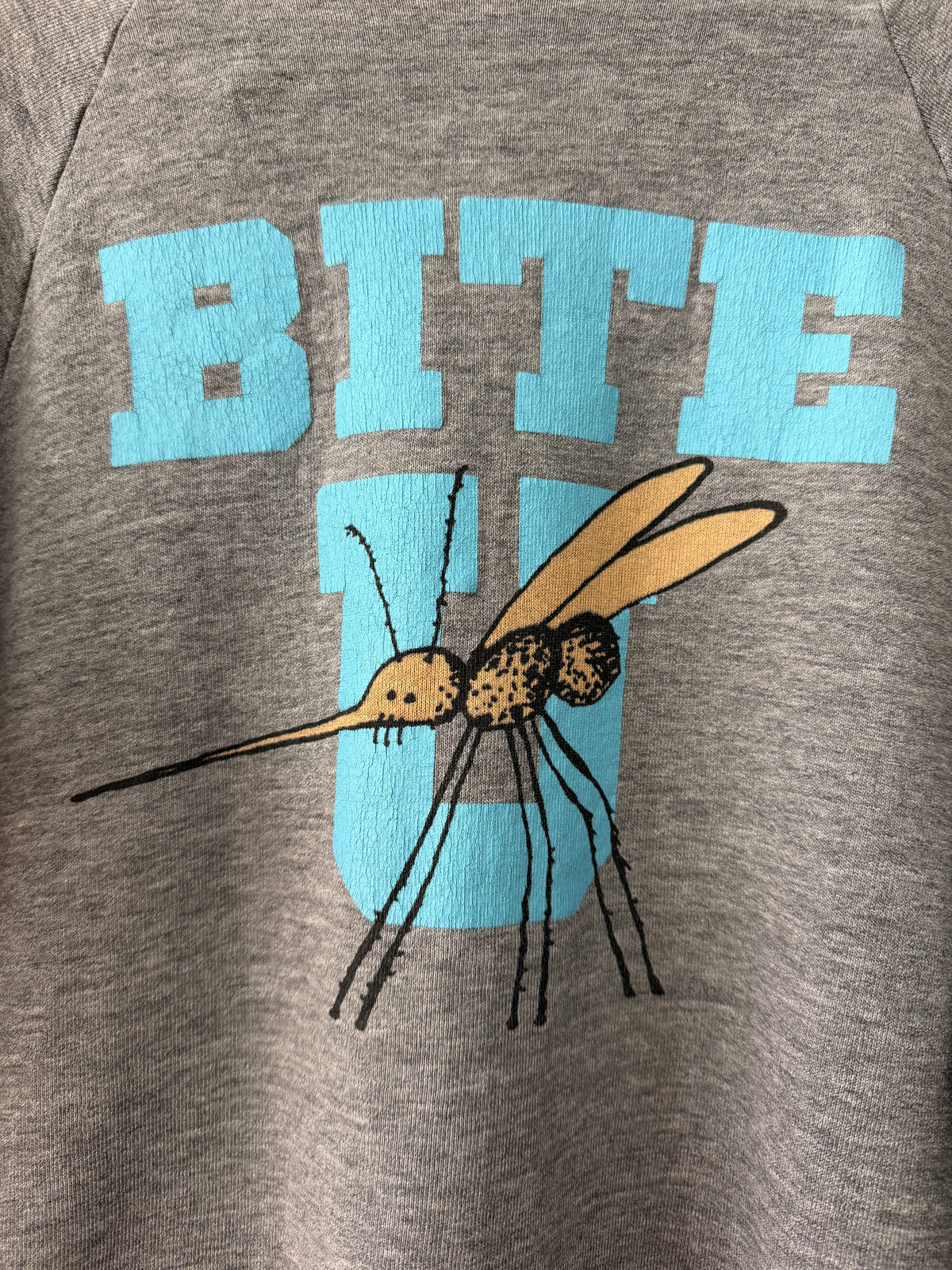 1980s Vintage "Bite U" Mosquito University Funny Crewneck