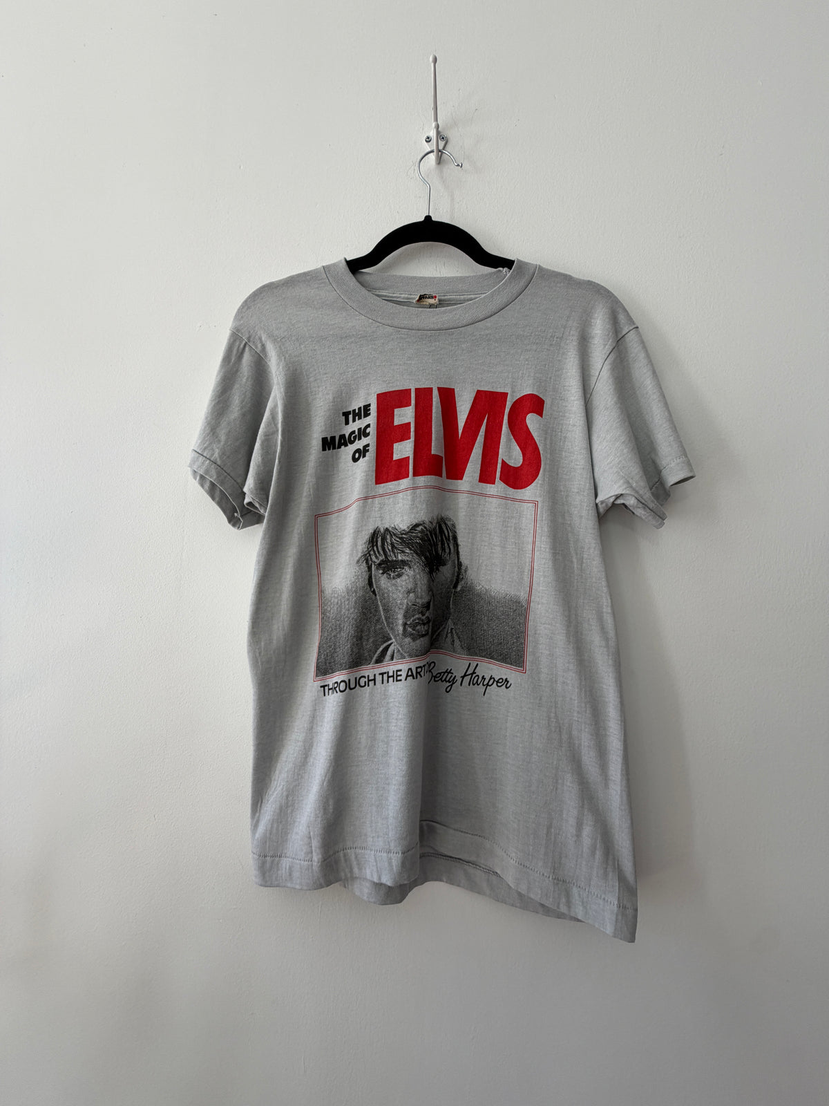 1980s Vintage The MAGIC of ELVIS (through the art of Betty Harper) Tee Shirt