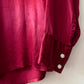 1950s Vintage Triple LLL Brand Western Embroidered Flower Western Satin Rayon Pearl Snap Shirt