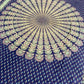 1980s Vintage Indian Cotton Hand Block Printed Uncut Fabric Yardage - Micro Floral / Mandala / Blue - 102" x 68" (#14)