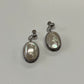 1950s Vintage Whiting and Davis Sterling and Mother of Pearl Screwback Earrings