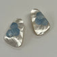 1980s Vintage Mother of Pearl Cloud Inlay Earrings
