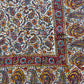 1970s Vintage Indian Cotton Hand Block Printed Uncut Fabric Yardage - Red / Yellow / Blue / Paisley - 98" x 64" (#5)