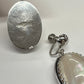 1950s Vintage Whiting and Davis Sterling and Mother of Pearl Screwback Earrings