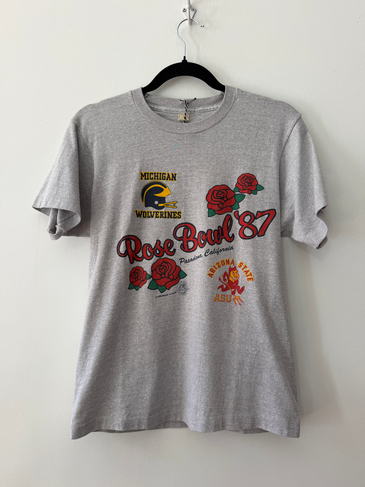 1987 Vintage University of Michigan Rose Bowl T-shirt U of M vs ASU 1980s