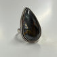 1990s Vintage Nuumite and Sterling Teardrop Ring - Size 7