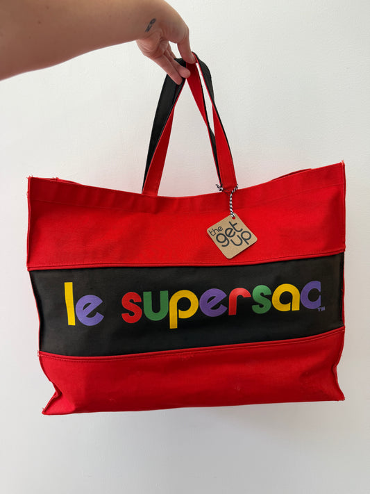 Le Supersac Giant Red Tote 1980s