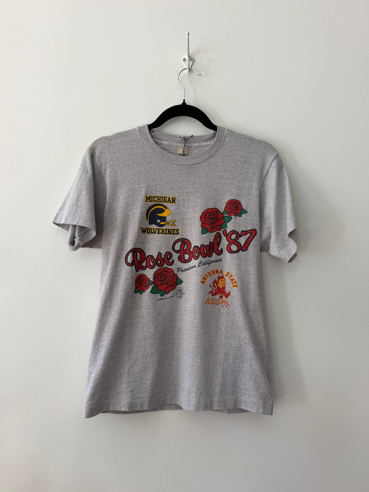 1987 Vintage University of Michigan Rose Bowl T-shirt U of M vs ASU 1980s