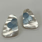 1980s Vintage Mother of Pearl Cloud Inlay Earrings