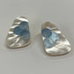 1980s Vintage Mother of Pearl Cloud Inlay Earrings