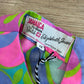 1960s Vintage Neon Paisley Swirls Mod Cutout Go-Go Dress by Elizabeth Jean - Jamaica Fashion Guild Label