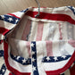 1970s Vintage Hand Sewn American Flag Stars & Stripes High Rise Cotton Shorts
