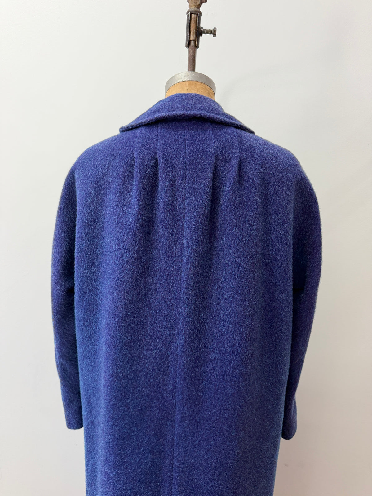 1950s Vintage Purple and Teal Wool Dress Swing Coat
