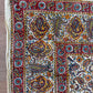1970s Vintage Indian Cotton Hand Block Printed Uncut Fabric Yardage - Red / Yellow / Blue / Paisley - 98" x 64" (#5)