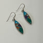 1990s Vintage Sterling Silver Stone Inlay Earrings