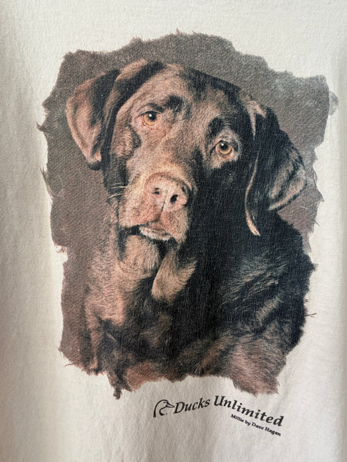 1990s Vintage Ducks Unlimited Chocolate Lab Tee - U.S.A. Made