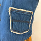 1970s Fleece-Lined Denim Snap Vest