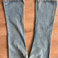 1970s Vintage Orange Tab Light Wash Levi's Jeans - 34" x 34"