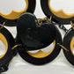 Bakelite & Celluloid Heart Cutout Statement Bib Necklace by Artisan Signed G. Balman