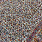 1970s Vintage Indian Cotton Hand Block Printed Uncut Fabric Yardage - Red / Yellow / Blue / Paisley - 98" x 64" (#5)