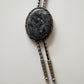 1980s Vintage Large Stone Bolo Tie Necklace