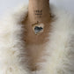 1940s - 1950s Vintage White Maribou Feather Capelet Wrap Old Hollywood Style OSMF