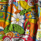 1960s - 1970s Vintage Pair of Iconic Groovy Flower Power Hippie Cotton Curtains