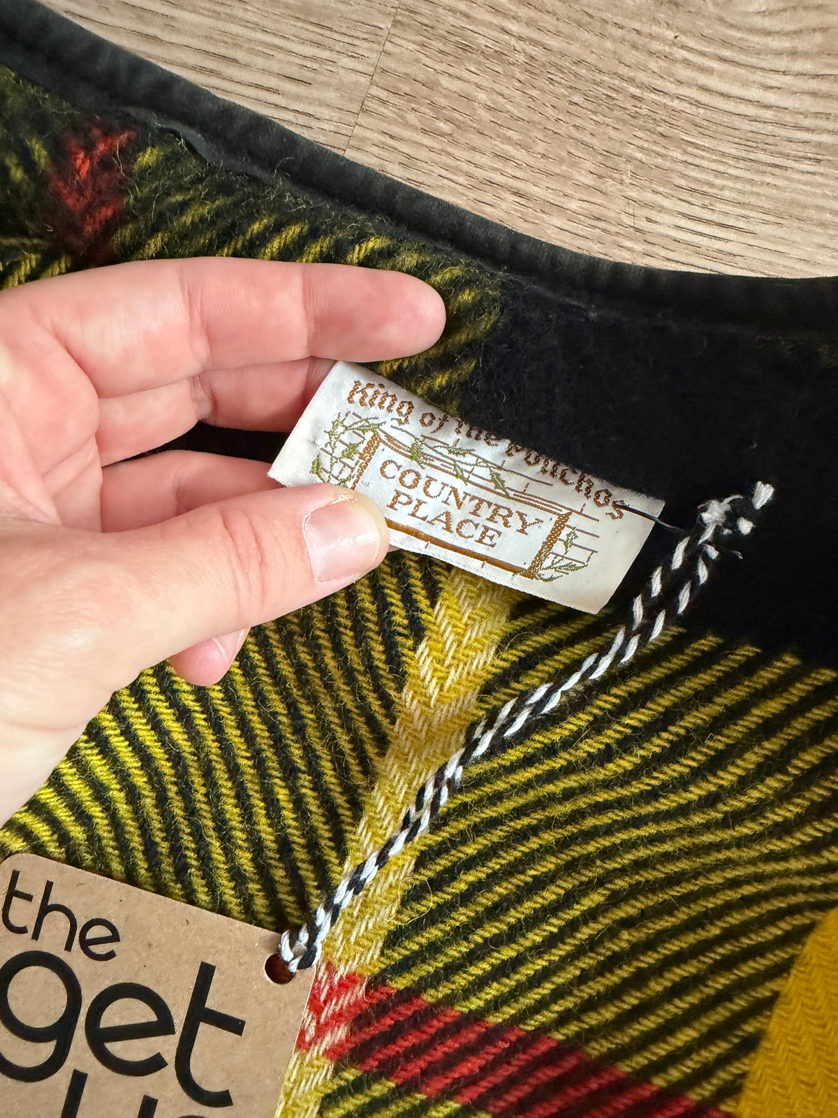 1960s Yellow Plaid Buckle Poncho Capelette by King of the Ponchos