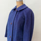 1950s Vintage Purple and Teal Wool Dress Swing Coat