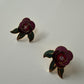 1990s Vintage Laurel Birch "Deco Rose" Clip On earrings