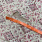 1970s Vintage Indian Cotton Hand Block Printed Uncut Fabric Yardage - Pink / Red -   64" x 98" (#4)