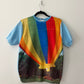 1970s - 1980s Vintage Hot Air Balloon Photorealist Print Shirt
