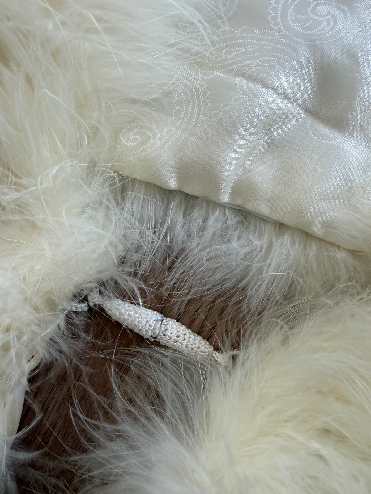 1940s - 1950s Vintage White Maribou Feather Capelet Wrap Old Hollywood Style OSMF