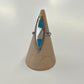 1970s Vintage Turquoise  and Mother of Pearl Inlay Ring - Size 5.5
