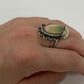 1970s Vintage Mother of Pearl Leaf Southwest Ring - Size 6.5