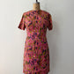 1960s Vintage Mod Abstract Print Shattering Glass A-line Dress
