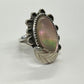 1970s Vintage Mother of Pearl Leaf Southwest Ring - Size 6.5