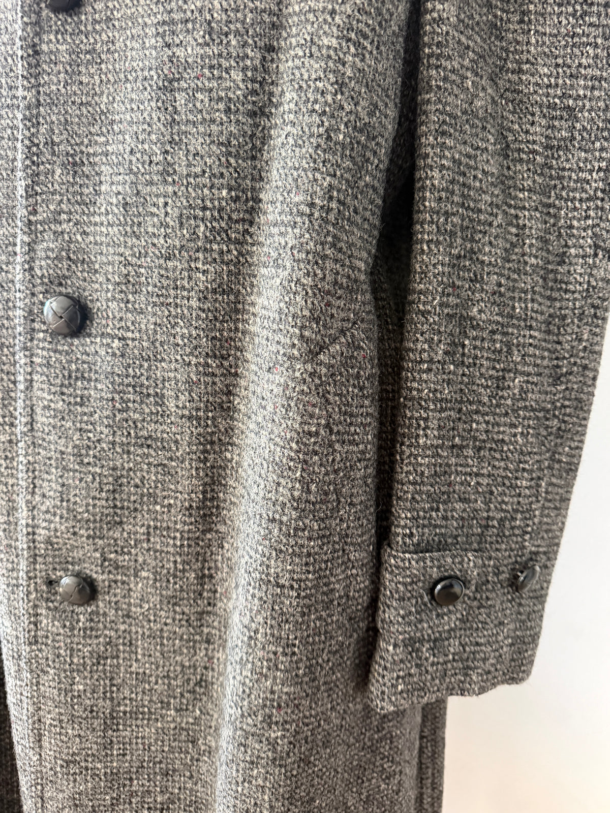 1960s Vintage Gray Harris Tweed Scottish Wool Coat