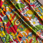 1960s - 1970s Vintage Pair of Iconic Groovy Flower Power Hippie Cotton Curtains