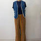 1970s Fleece-Lined Denim Snap Vest