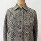 1950s Vintage Grey Wool Bouclé Tweed Cropped Jacket