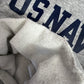 1970s Vintage Heathered Grey U.S. Navy Cut-off Raglan Short Sleeved Crewneck Sweatshirt