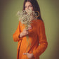 1960s Vintage Mod Orange Dress & Jacket Set