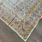 1970s Vintage Indian Cotton Hand Block Printed Uncut Fabric Yardage - Burgundy / Yellow / Paisley- 82" x 100" (#3)