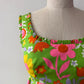 1960s Vintage Neon Flower Power Cotton Mini Dress by Lanz